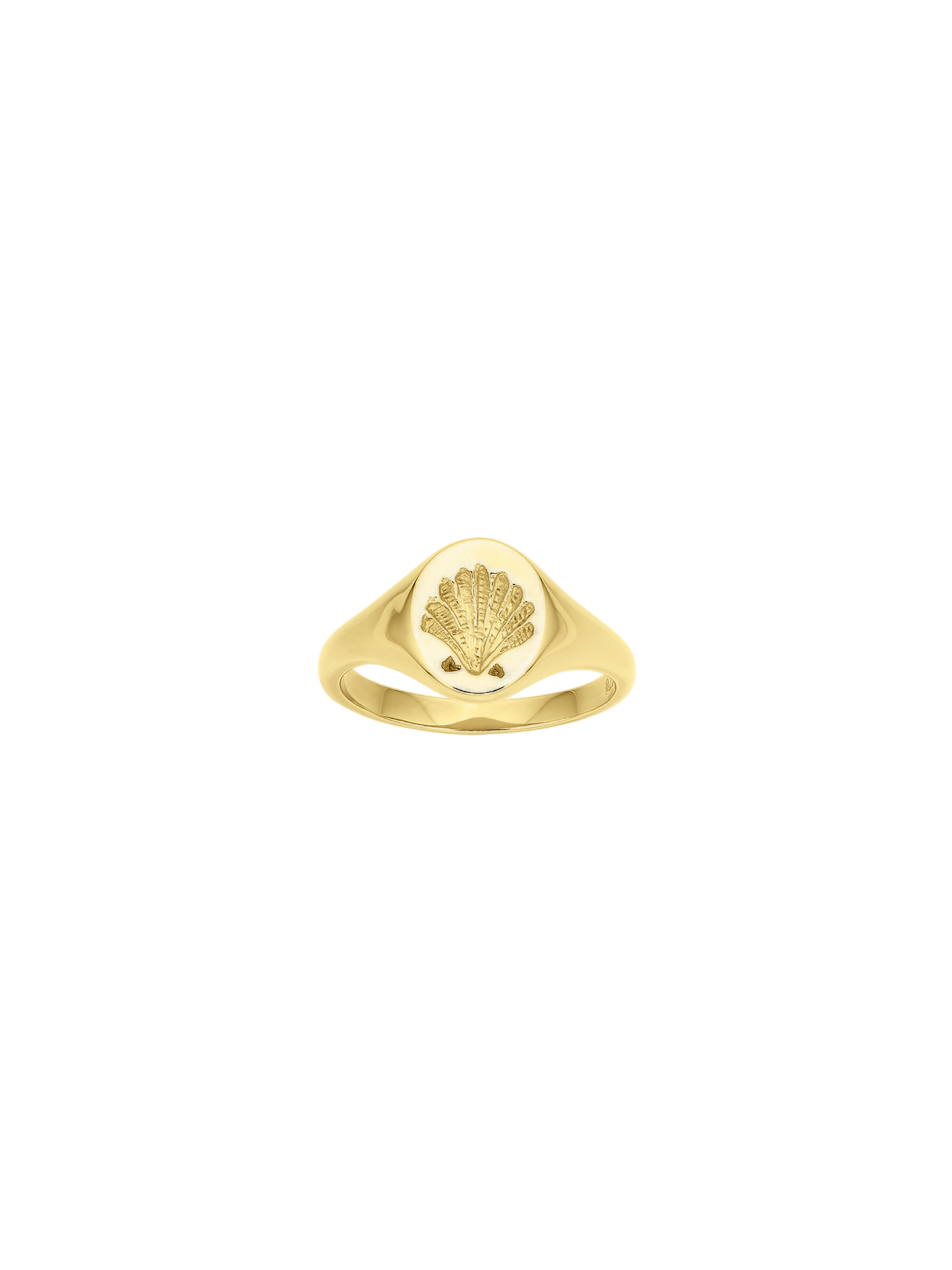 Secret society of shell lovers signet ring gold